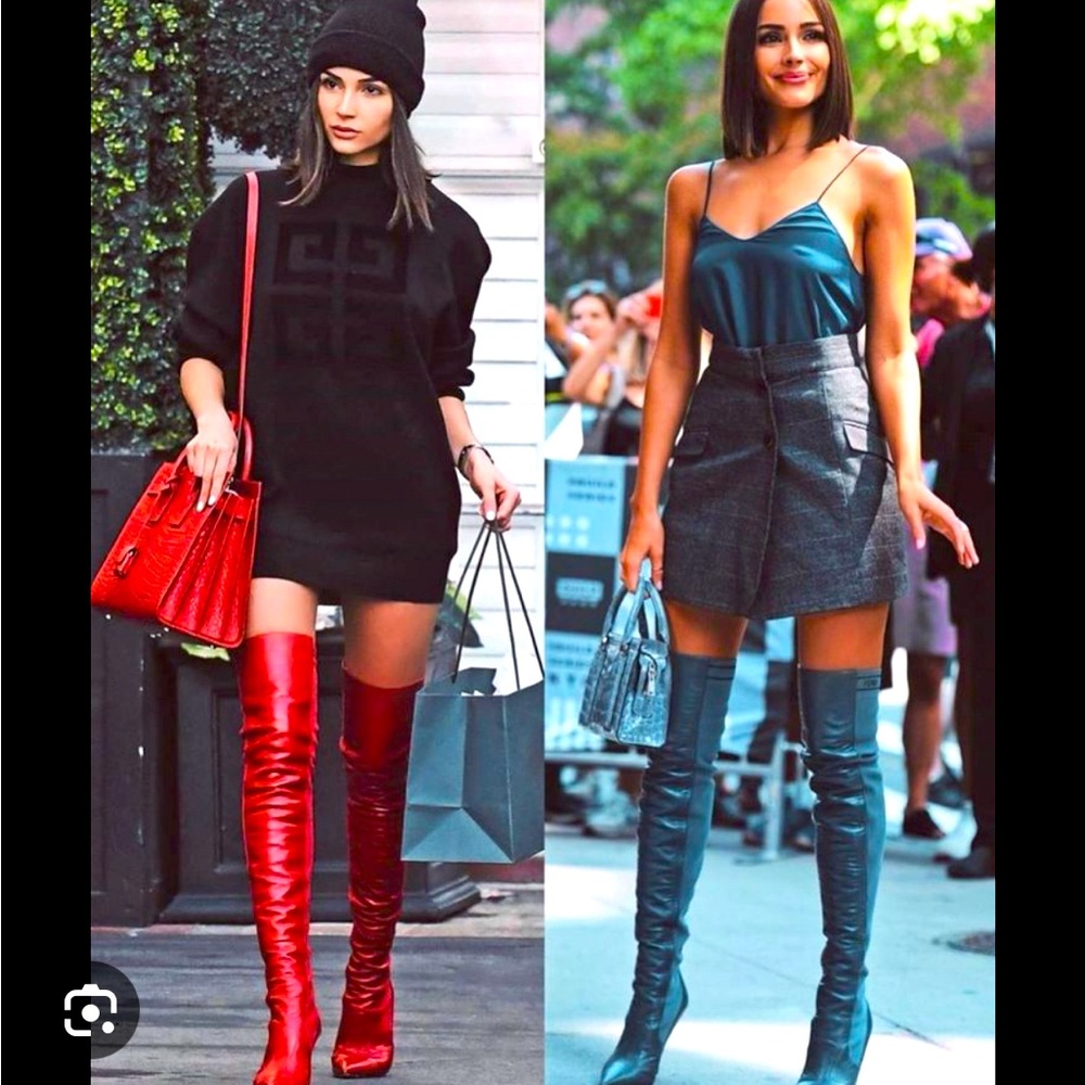 Black leather authentic fendi boots sock style